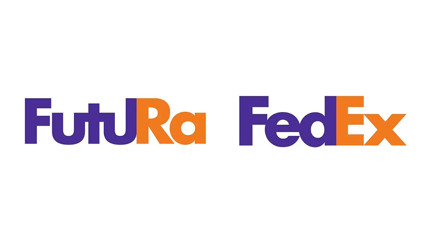 Futura and FedEx logos demonstrating the use of iconic typefaces in branding.